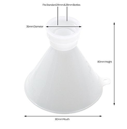 Threaded Plastic Funnels for 24 mm and 28 mm Bottles (2)...