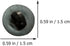EXCEART Plastic Black Safety Eyes Half Ball Mushroom Buttons Sewing Buttons Eyes Craft 100 Pcs...
