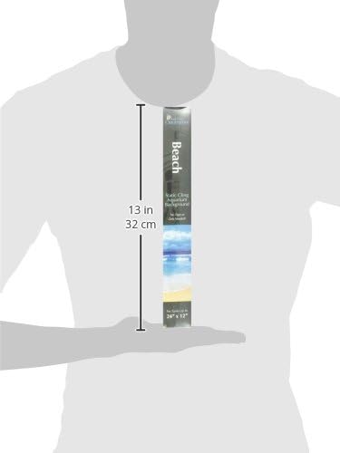SPORN Aquarium Background, Static Cling, Beach 24" x 12"...