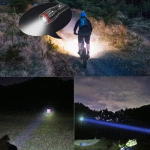 HAUSBELL LED A100 Flashlight Bright, Zoomable Tactical Flashlights Flash Light with 2000 High Lumens and Five Modes for Emergency and Outdoor Use ...