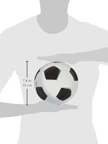 3D Soccer Black & White Paper Round Dessert Plates - 7" (8ct) - Perfect for Sports Enthusiasts, Birthdays & Game Nights...