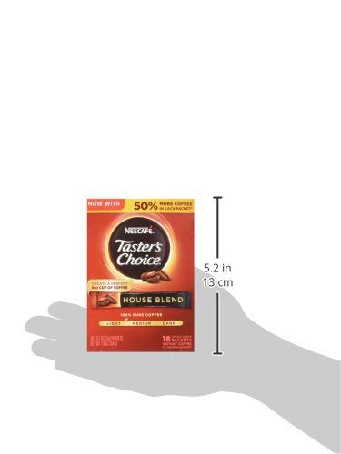 Nescafe Taster's Choice, House Blend Instant Coffee Single Serve Sticks, 18 Count...