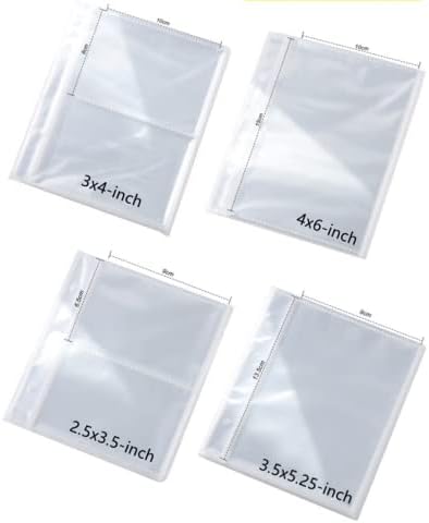 4x6 Photo Sleeves Photo Flip Book for 100 Pictures,Card Photo Sleeve Mini Photo Album,Waterproof Pocket Photo Holder, Photo Pocket for Name Card,P...