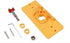 35mm Yellow Concealed Hinge Jig Boring Hole Drill Guide Cutter Bit Set Door Boring Hole Template and Bit for Cabinet Door Installation for Tool Ca...