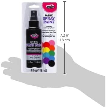 Tulip Fabric Paint, Spray on Paint, 4 fl oz Black Asphalt...