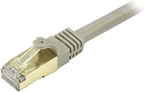 StarTech.com 6 in CAT6a Ethernet Cable - 10 Gigabit Shielded Snagless RJ45 100W PoE Patch Cord - 10GbE STP Network Cable w/Strain Relief - Gray Fl...