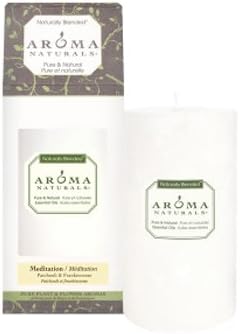 Aroma Naturals Pillar Candle Meditation White, 1 Container...
