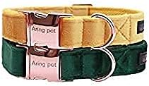 ARING PET Velvet Dog Collar and Leash Set, Soft Dog Collar and Leash, Adjustable Collars for Dogs...