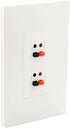 Premium 2 Speaker Wall Plate, Speaker Plug, Supports 2 Speaker Configurations, Speaker Port for Wall Speaker Wire, Speaker Wire in Wall, Wire Wall...