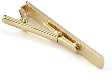 Metal Tone Simple Necktie Tie Bar Clasp Clip Practical Decor (Gold)...
