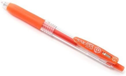 Zebra Sarasa Clip Pen 0.5 mm, Red/Orange (JJ15-ROR)...