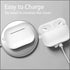 Airpods Pro2 Generation Case Cover: Pro 2nd Generation Apple Airpods Case Soft Silicone Protective Cover with Keychain Hook?White Waterproof Airpo...