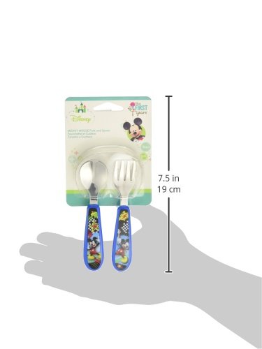 The First Years Disney Baby Mickey Mouse Stainless Steel Flatware for Kids...