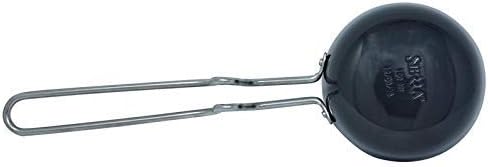 Aluminium Mini Tadka Pan/Frying Pan with Handle, 2.5 mm Thickness, Black...
