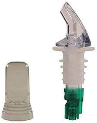 Tiger Chef 12-Pack Plastic Measured Liquor Pourer without Collar, 3/4 ounce Green, Precision Wine Bottle Pour Spout with Pourer Dust Covers...