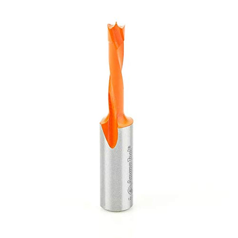 Amana Tool - 305005 Carbide Tipped Brad Pt. Boring Bit L/H 5mm Dia x 57mm Long x 10mm Sh...