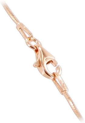 Gem Avenue 14k Rose Gold Plated over Silver Diamond to cut 1mm Snake 10 Inch Long Foot Chain Anklet for Women...