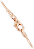 Gem Avenue 14k Rose Gold Plated over Silver Diamond to cut 1mm Snake 10 Inch Long Foot Chain Anklet for Women...