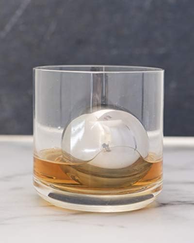 Cestari Whiskey Ball - Reusable Stainless Steel Ice Spheres - Chill Your Scotch, Vodka, Wine - Ice Cube Metal Whiskey Stones - Drink Coolers Gift ...