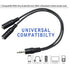 SaiTech 3.5mm Stereo Jack Splitter Cable Adapter for iPod, Mp3 Player, Mobile Phone, Laptop, PC, Headphone Speakers (Black)...