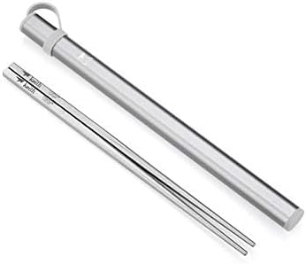 Keith Titanium Ti5633 Solid Square Handle Chopsticks with Aluminum Case (Grey) ??????? Keith's 18th Anniversary: Exclusive Price!...
