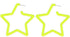 4 Pairs Candy Color Circle Round Hoop Earrings for Women Big Retro Star Heart Neon Earrings Stud Dangle Bright Fluorescence Exaggerated Statement ...