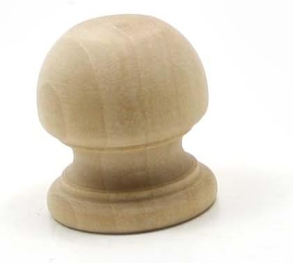 Mylittlewoodshop Pkg of 6 - Finial Dowel Cap - 1-1/16 Tall with 1/2 inch Hole Unfinished Wood (WW-DC8005-6)...