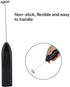 Black Milk Frother Handheld, Automatic Milk Foam Maker for BulletCoffee, Matcha, Stainless Steel Whisk Battery Operated Drink Mixer Blender Practi...