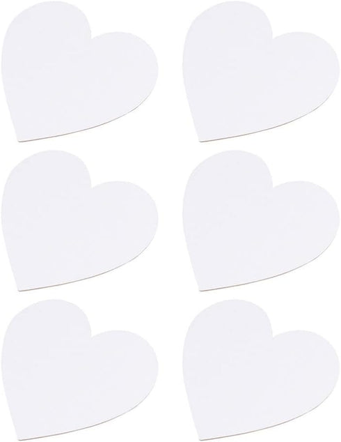 Healifty 6pcs Oil Painting Board Heart- Shaped Stretched Canvas Painting Canvas Panels Canvas Panels for Acrylic Painting Canvas Boards Artist Bla...