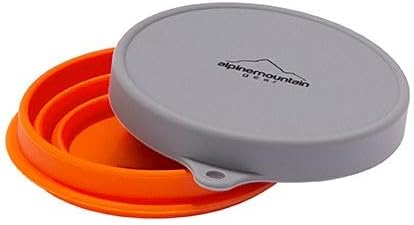 Collapsible Silicone Bowl with Lid for Camping and Backpacking - Camping Dishware Gear Essentials in Small/Red (Made by Caddis Sports, Inc.)...