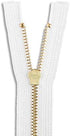 24 inch Metal Zipper White 24” Gold Brass Metal Heavy Duty Zippers Separating Sewing Zipper Craft Zippers...