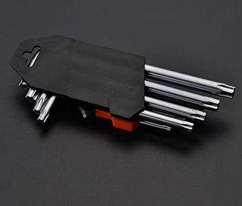 Edward Tools Star Key Wrench Set - Hardened Chrome Steel Screwdriver Set with Organizer Clip - Straight or L - T10 T15 T20 T25 T27 T30 T40 T45 T50...