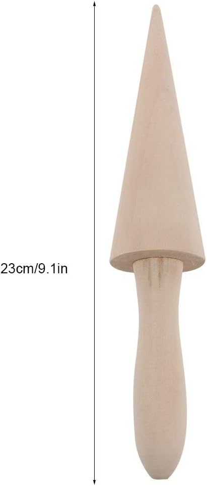 Ice Cream Cone Mold, Wooden Waffle Cone Roller, 9.1in Pizzelle Roller Cone Wooden Waffle Cone Roller Baking Pastry Roll Waffle Cone Baking Tool...