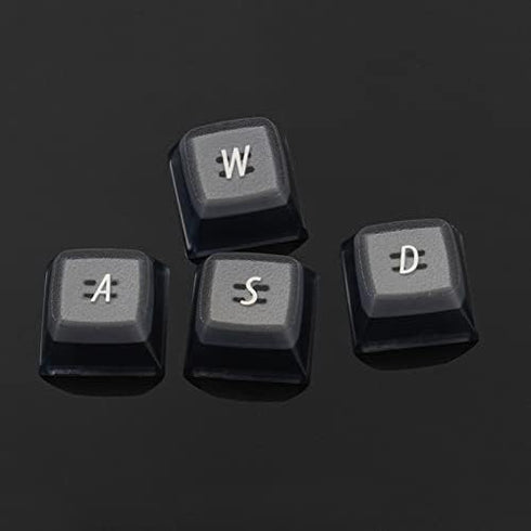 Idobao Translucent Backlight EMA Keycap Sets for ESC,W,A,S,D and Arrow Keys Clear Translucent with Blank/Top Print Socket Face Cartoon PBT Keycaps...