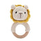 Wooden Baby Rattle Crochet Lion Baby Toys Handmade Newborn Toy Early Development Grips Stuffed Animal Organic Rattle...
