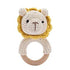 Wooden Baby Rattle Crochet Lion Baby Toys Handmade Newborn Toy Early Development Grips Stuffed Animal Organic Rattle...
