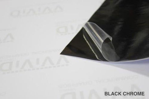 VVivid Black Mirror Chrome Vinyl Wrap Self Adhesive Film Air Release Bubble and Air-Free 3Mil-VViViD8 (1ft x 5ft)...