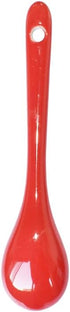 Red 6 pcs Porcelain Egg Spoons Ceramic Spoons 4.7 inch Coffee Dessert Yogurt Tea Milky Tea...