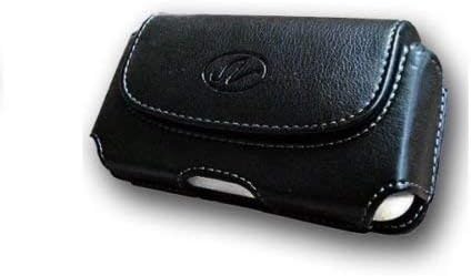 Horizontal Holster for Flip Phone or Smartphone Up to 4.25x2.25x0.85 Inch in Dimensions, a Leather Carrying Case with Belt Clip and Belt Loops......