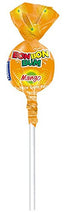 Colombina Bon Bon Bum Lollipops w/Bubble Gum Center, Mango Flavor, Individually Wrapped, Ideal for Party Favors and Gifts, 1 Pack (24 Count)...