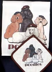 Poodle Dish Towel & Potholder...