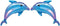 ZiYan Delightful Dolphin Microfoil Balloon, 38-Inches, Blue, 2-Unit...
