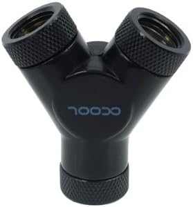 Alphacool HF G1/4" Y-Connector, Triple Rotary, Deep Black...