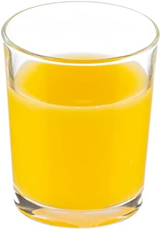 Vikko Small Orange Fruit Juice Glasses, 5 oz, Set of 6, Durable Glass Tumblers, Dishwasher Safe...