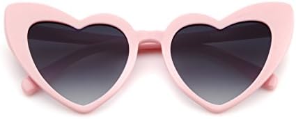 Love Heart Shaped Sunglasses for Women - Vintage Cat Eye Mod Style Retro Glasses as Christmas gift...