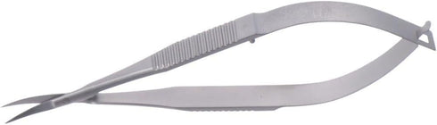 11.5CM Stainless Steel Spring Silver Craft Scissors Embroidery Sewing Snips Eyebrow Trimming Curved Tip Thread...