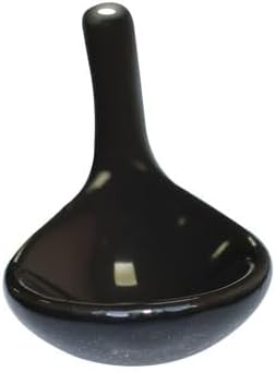 Black 10 pcs Porcelain Egg Spoons Ceramic Spoons 4.7 inch Coffee Dessert Yogurt Tea Milky Tea...