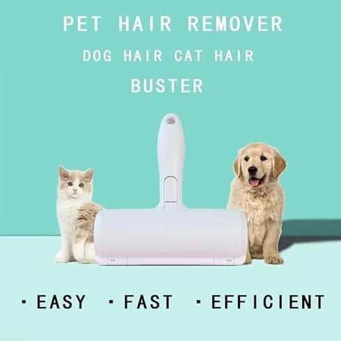 Pet Hair Remover -Cat and Dog Hair Remover for Couch Lint -Roller for Pet Hair - Furniture, Carpet, Car Seat, Reusable Pet Hair Roller with Self-C...