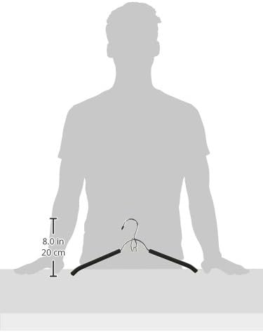 Whitmor Shirt/Blouse Hangers w/Belt Hook, Chrome / Black...