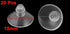 18mm/0.7" Furniture Desk Glass Transparent Anti-Collision Suction Cups Sucker Hanger Pads for Glass Plastic Without Hooks, Pack of 20...